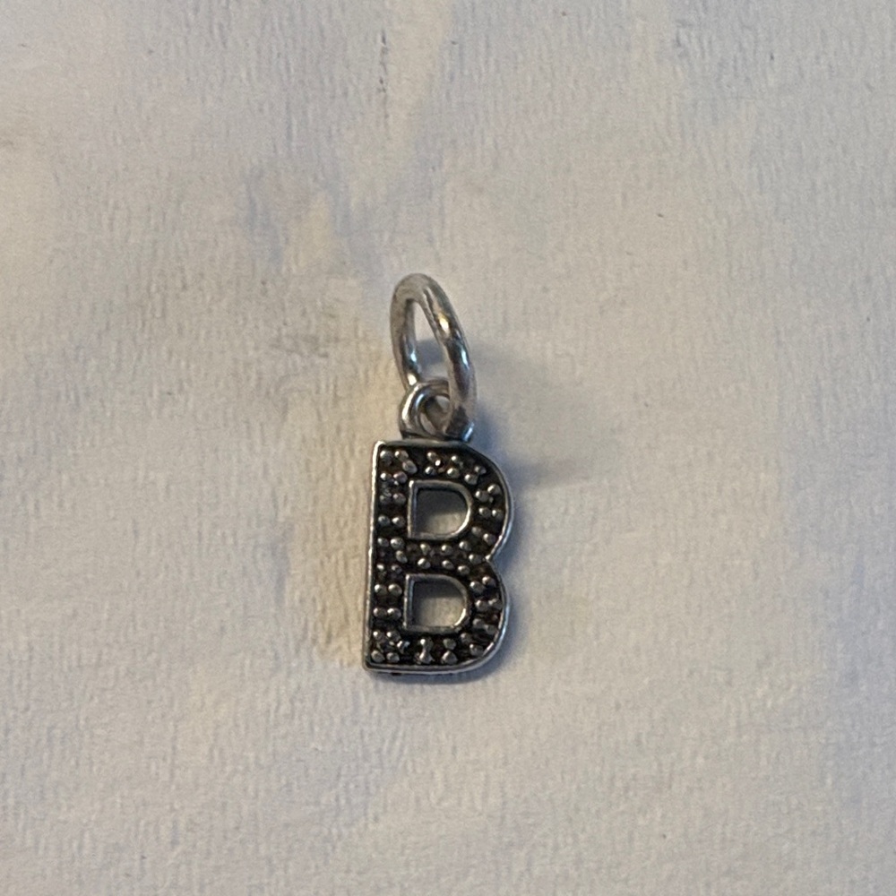 Pandora Silver Initial B Pendant Charm